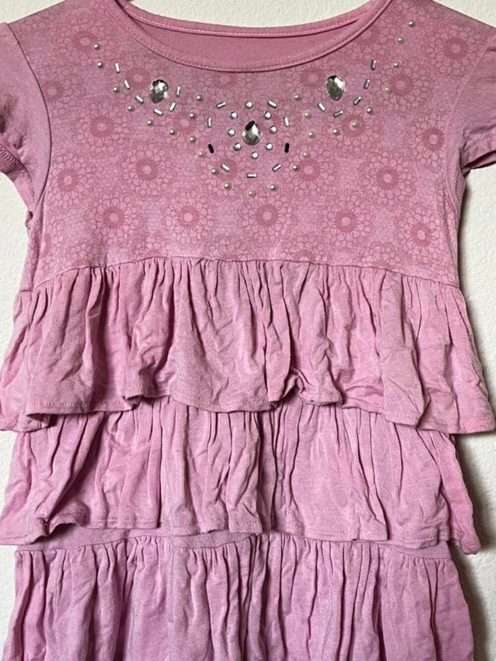 Stardoll Pink Ruffle Gemstone Tunic